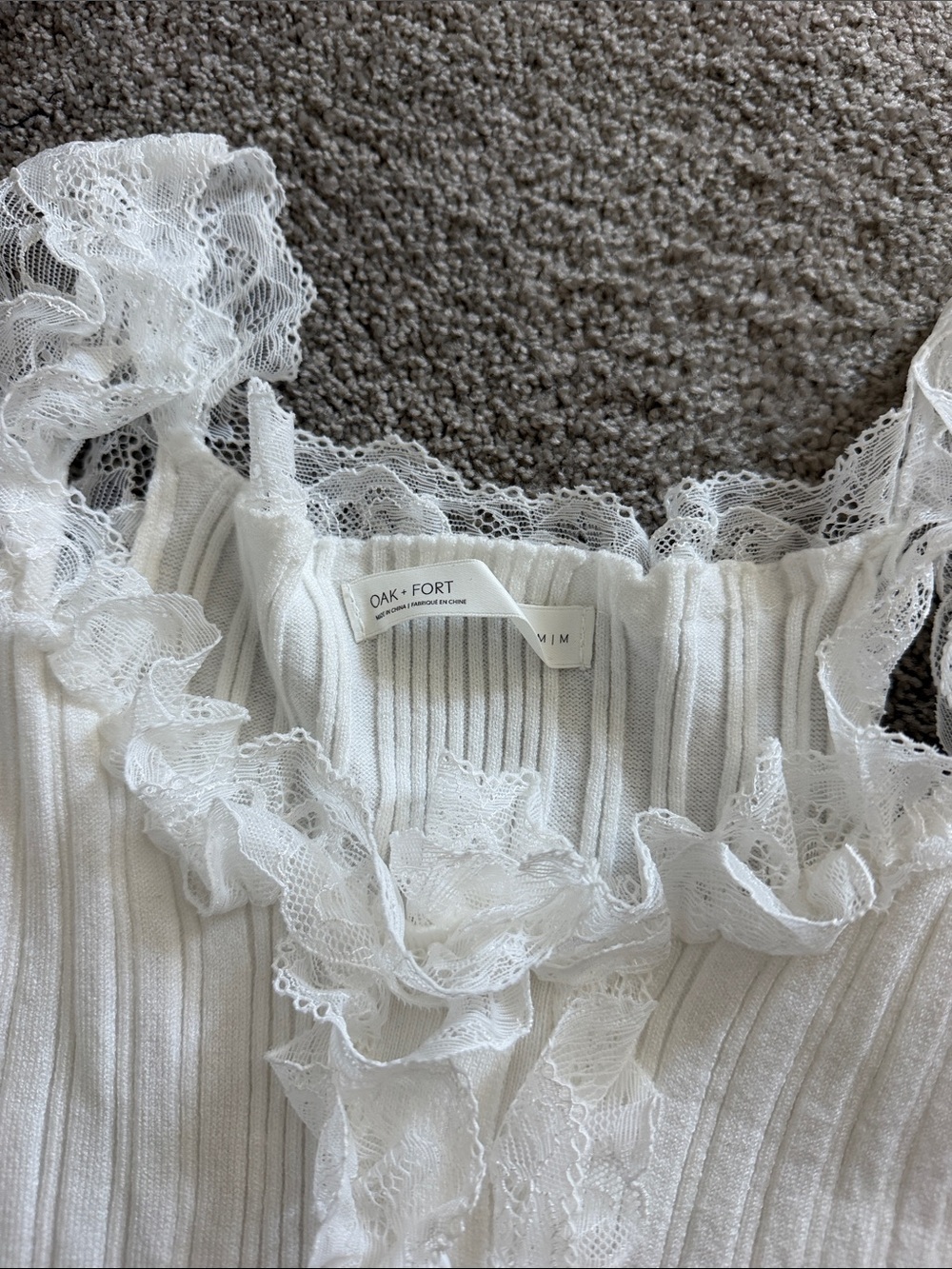 Oak + Fort Ruffled Lace Tank Top - Picture 3 of 3
